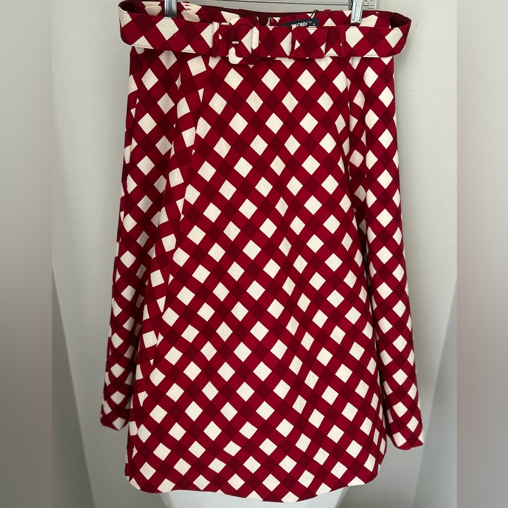 Anthropologie Tartan Peony Skirt - size 14
